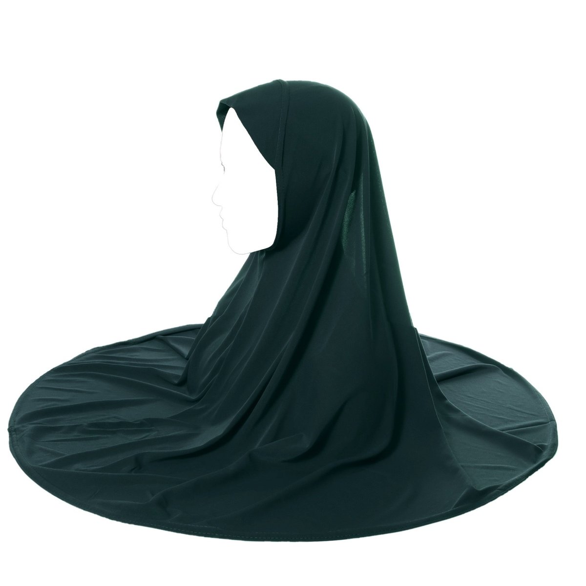 Hijab Khimar en Lin Cristal à Bord Arrondi (MK028)