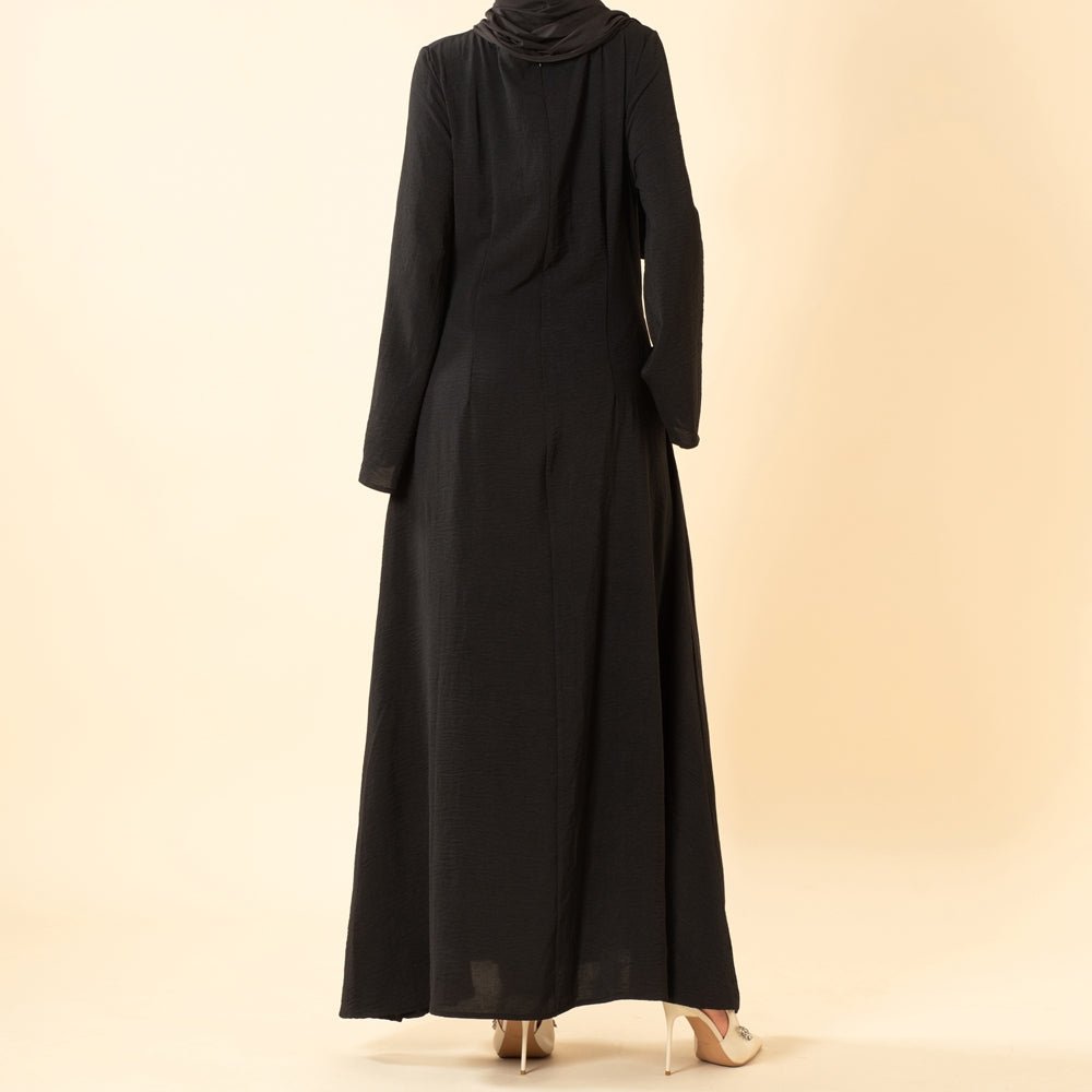 Robe Abaya Élégante en Crêpe avec Poche (MA432)