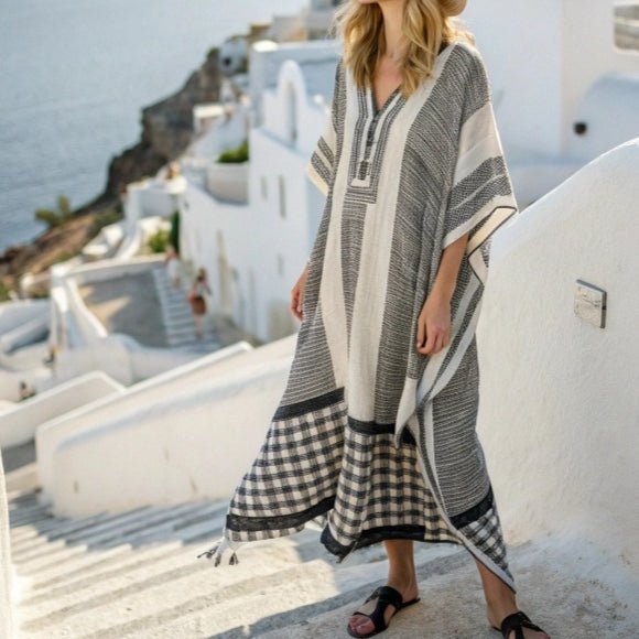 Robe Kaftan Maxi Imprimée (MS419)