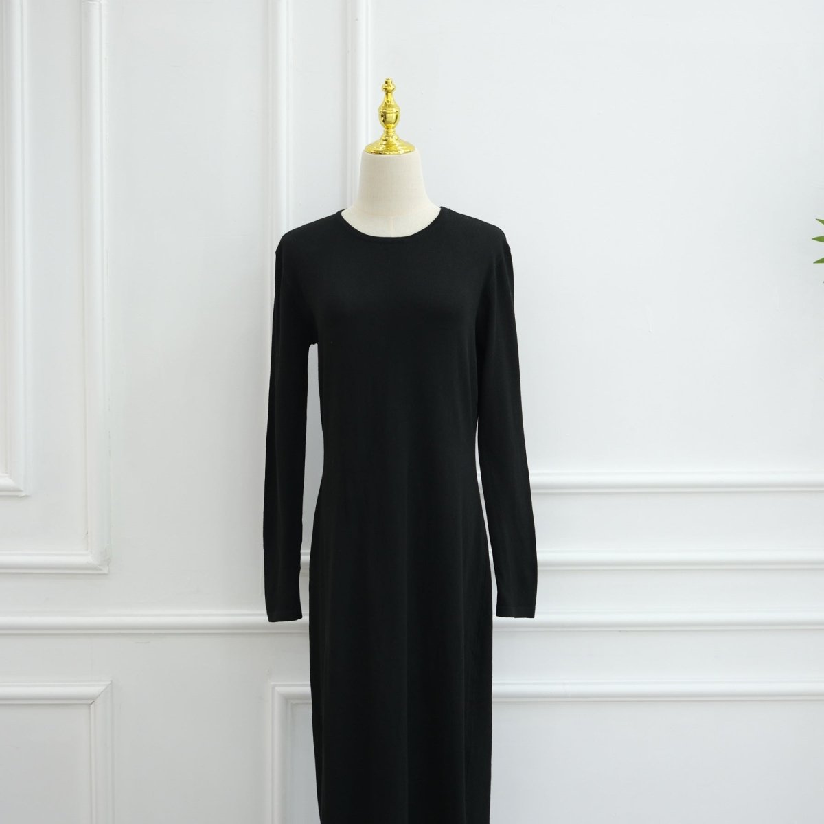 Cardigan Abaya en Maille Ajourée avec Ceinture à la Taille (MOA315)