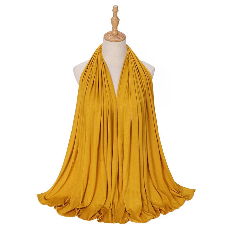 Hijab Premium Style Bohème en Coton Mercerisé Grand Format (MH114)