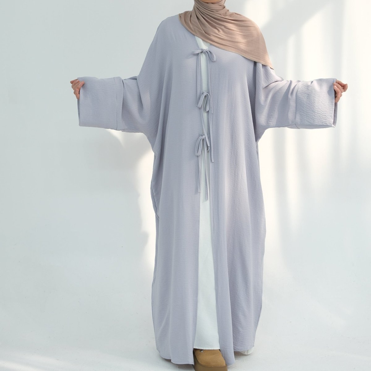 Kimono Abaya Ouvert Ample à Lacets (MOA107)