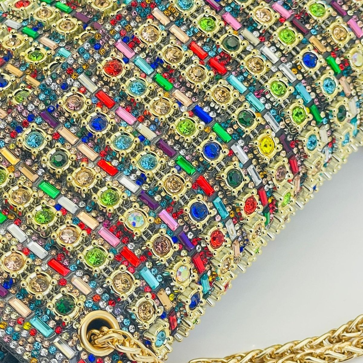 Sac pochette de soirée premium en strass cristal (MAC427)