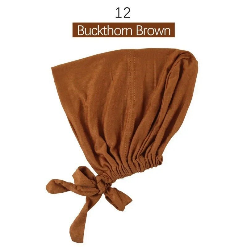 Sous-bonnet ajustable en coton stretch à nouer | Bonnet hijab (MH200)