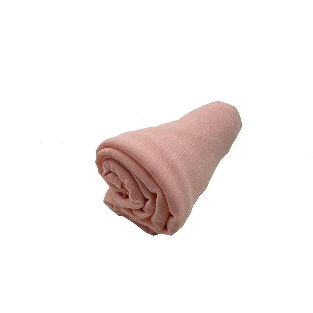 Écharpe Crêpe Hijab Chiffon Froissé pour Femme, Châle à Plis Ondulés (MH003)