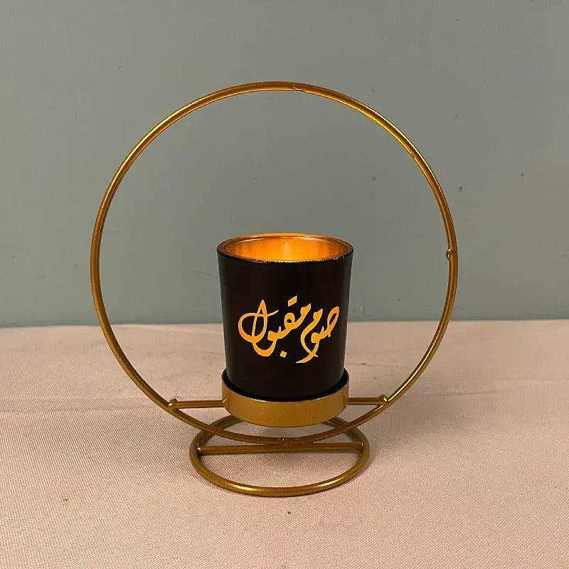 Bougeoir en fer MR041 lampe lune étoile, décoration ramadan