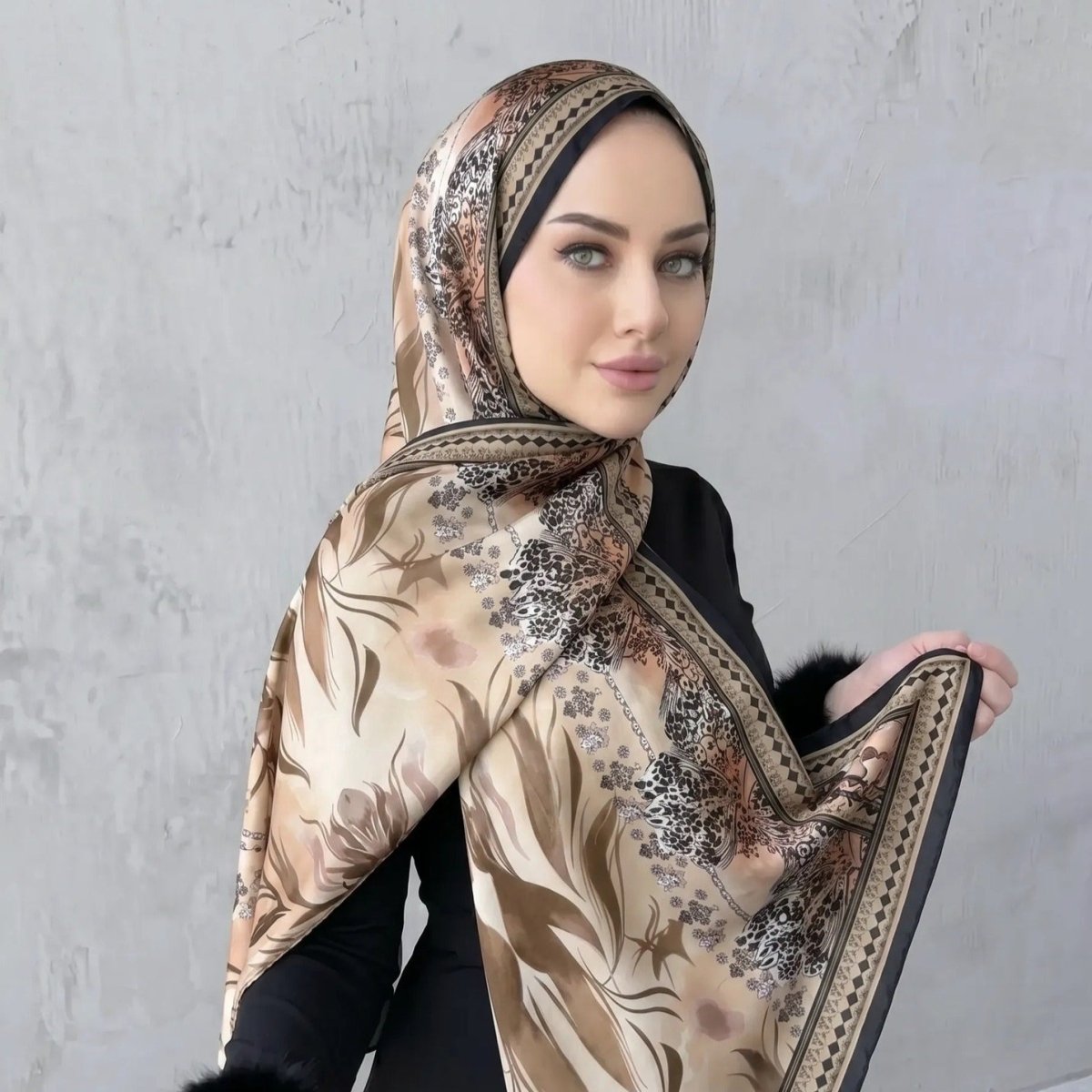 Écharpe hijab imprimée (MH239)