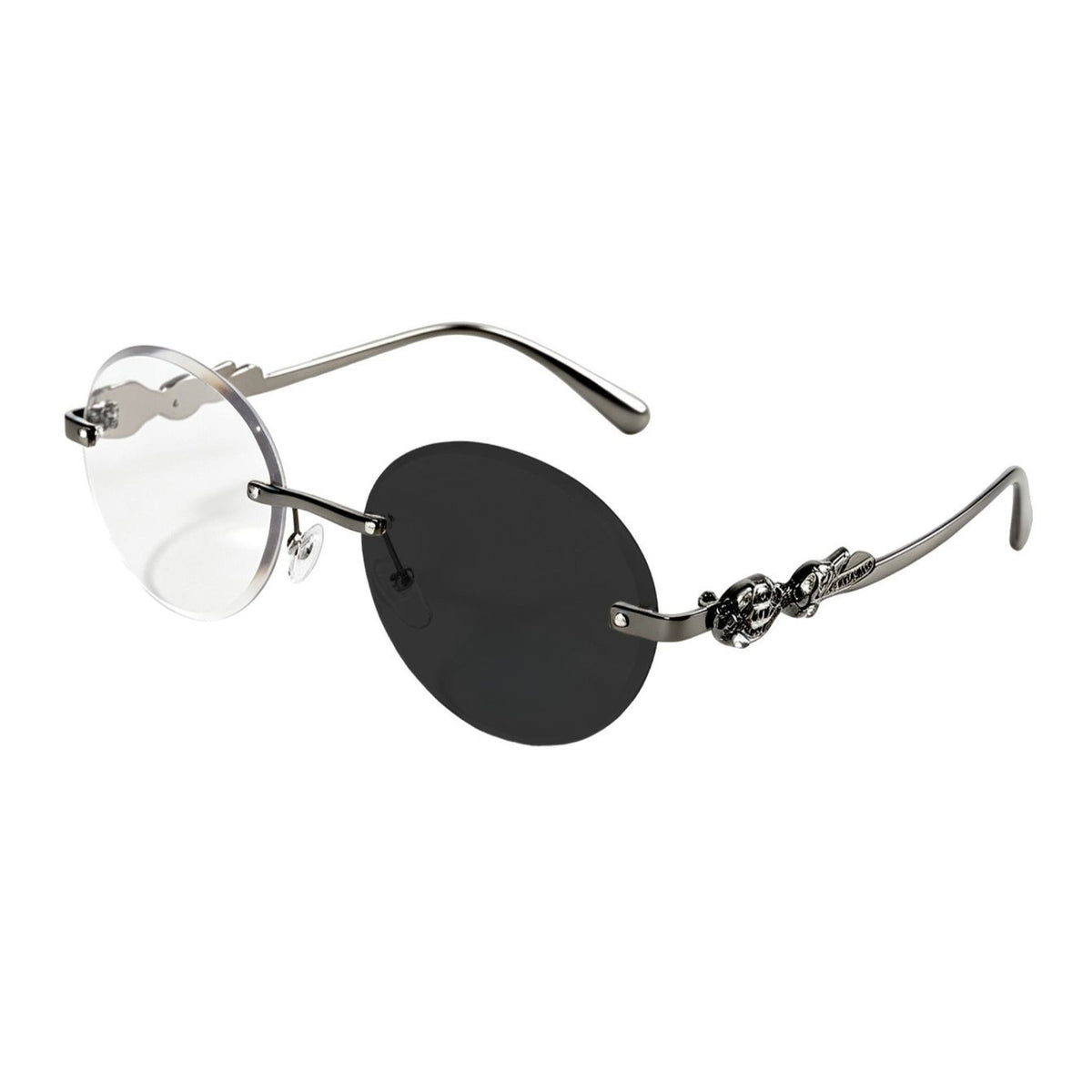 Lunettes de soleil ovales sans monture vintage (MAC446)