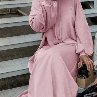 Abaya Sweat à Capuche | Abaya Hoodie avec Poches (MA125)