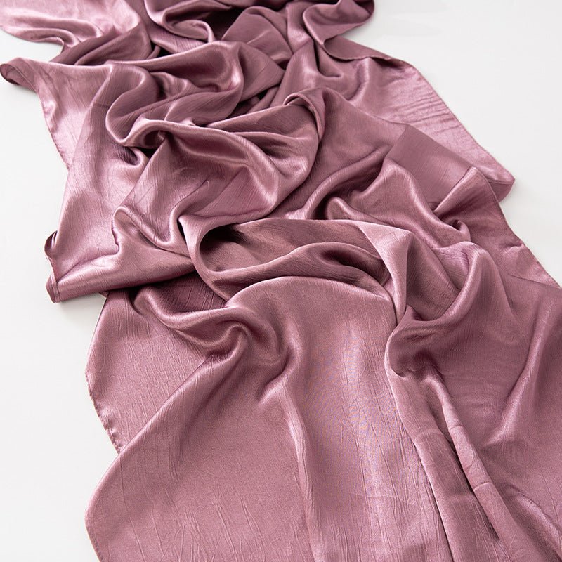 MH065 Satin Imitation Soie Froissé Brillant Écorce