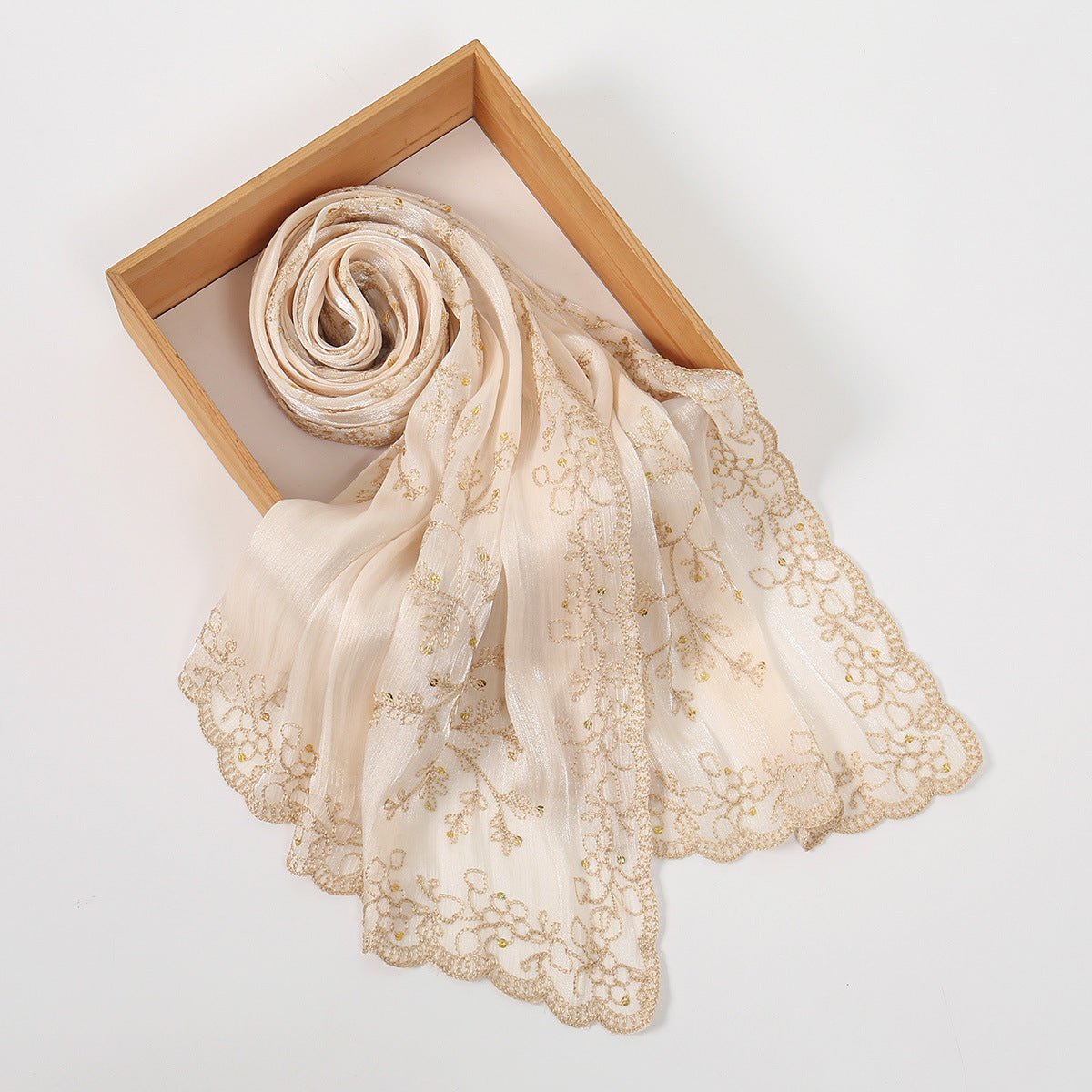 Foulard Hijab Pailletté Brillant Brodé (MH248)