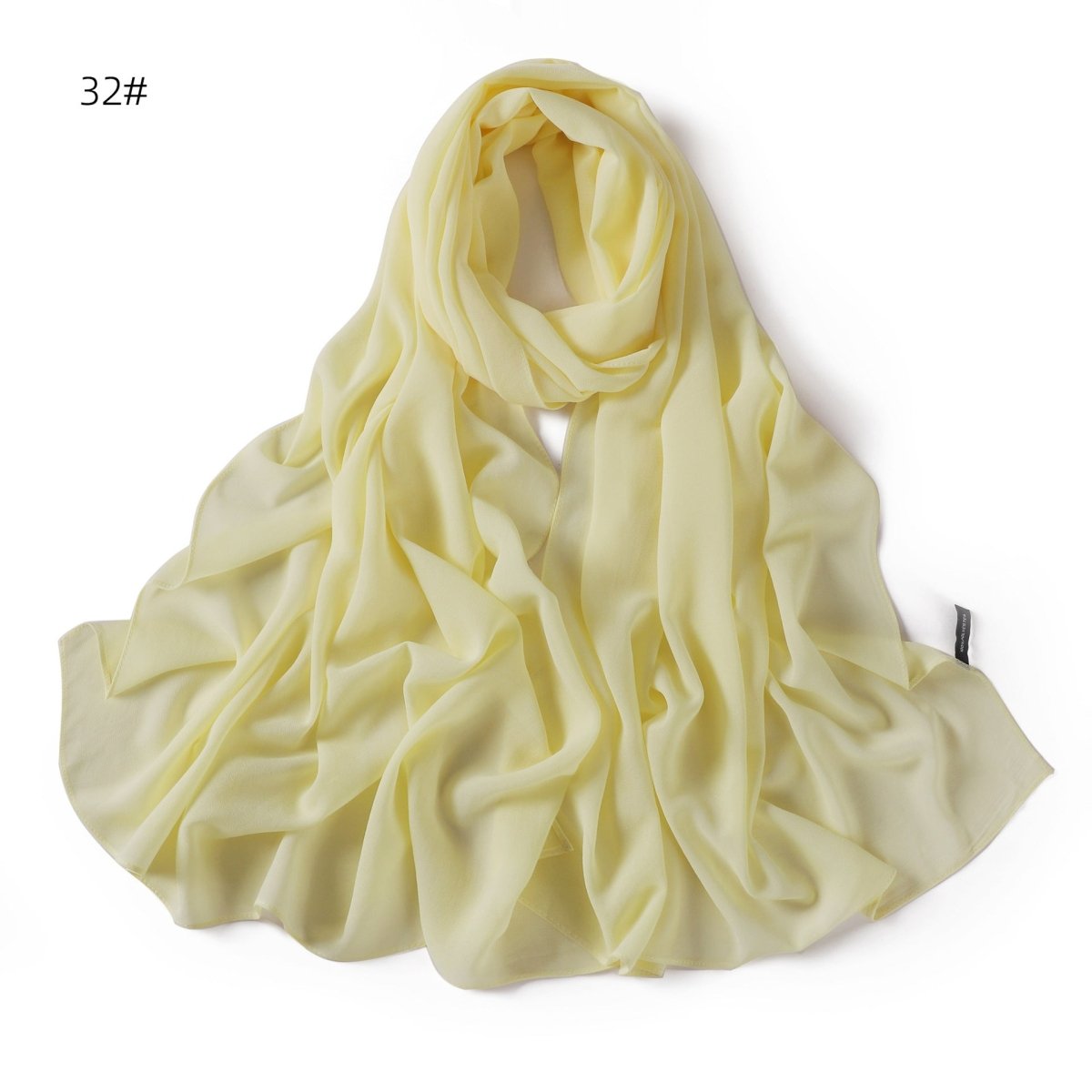 Écharpe Hijab en Chiffon Élégante - Structure Raffinée pour Tenue Modeste (MH127)