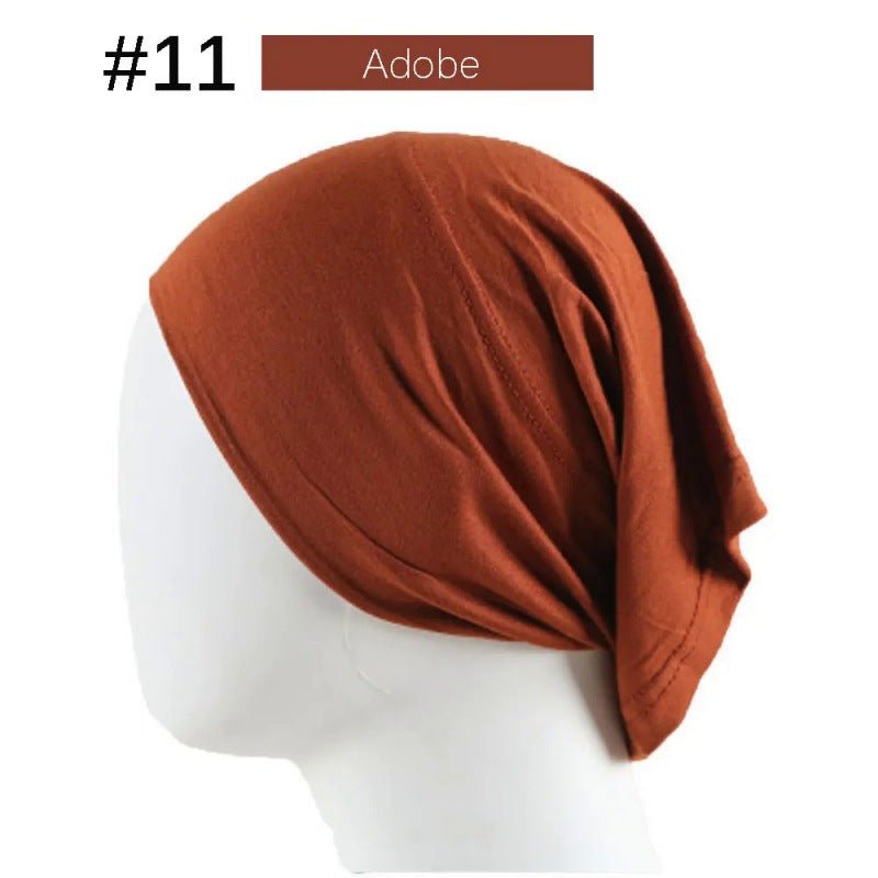 Bonnet Hijab en Coton Mercerisé | Bonnet Tube Extensible (MH198)