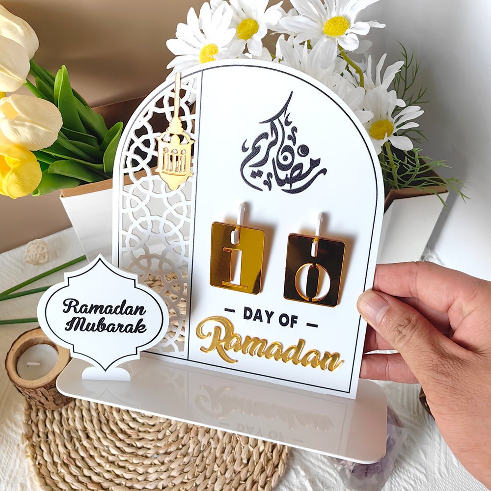 Ornement acrylique de compte à rebours créatif pour le Ramadan (MAC381)