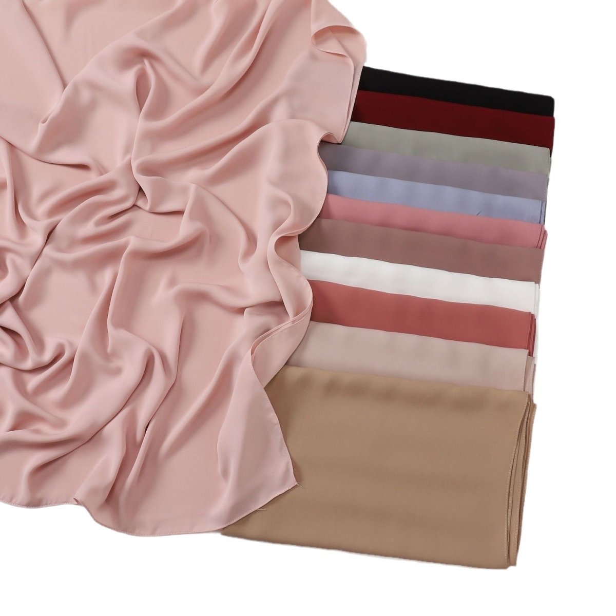 Hijab Long Anti-Froissement Effet Soie (MH154)