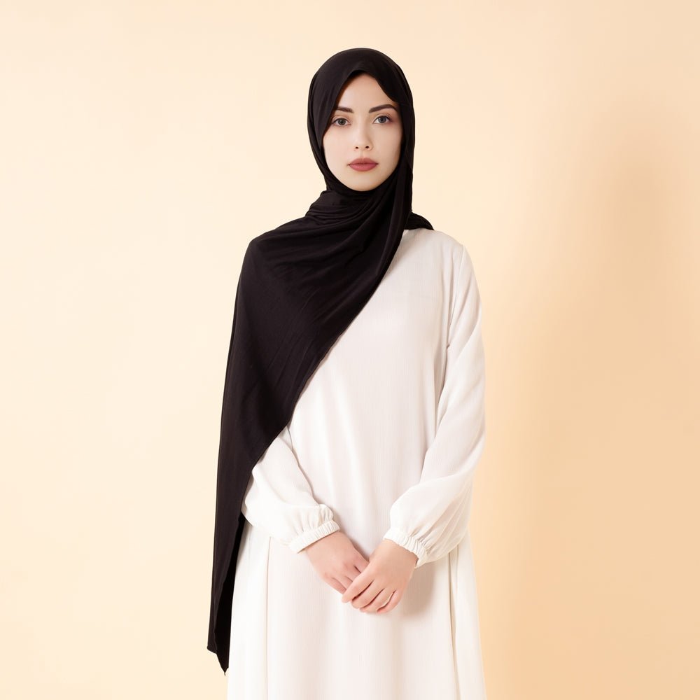 Hijab en Jersey de Bambou Premium | Hijab en Bambou Naturel (MH195)