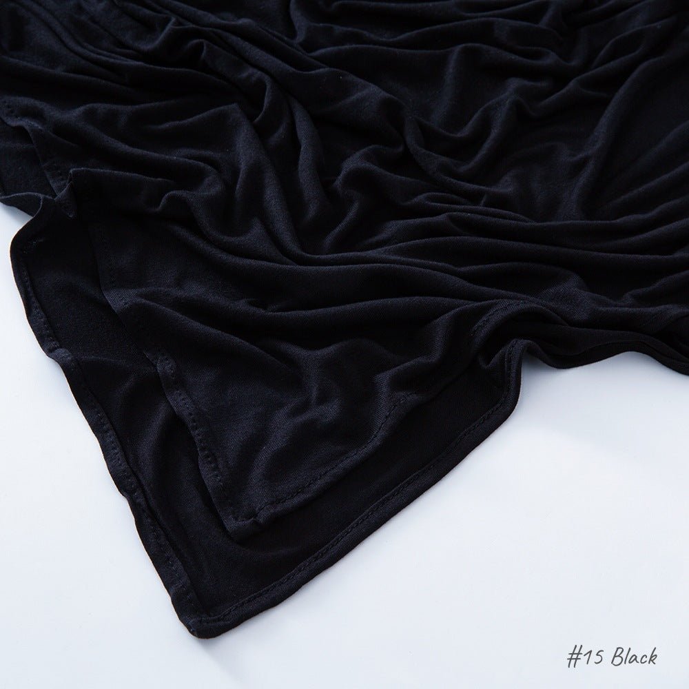 Hijab en Coton Mercerisé Jersey Bouclé Angle Droit, Haute Qualité, Respirant (MH068)