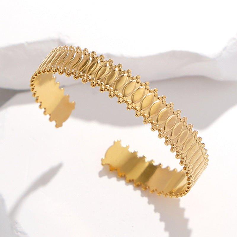 Bracelet ajustable MAC143 en acier titane, couleur inaltérable