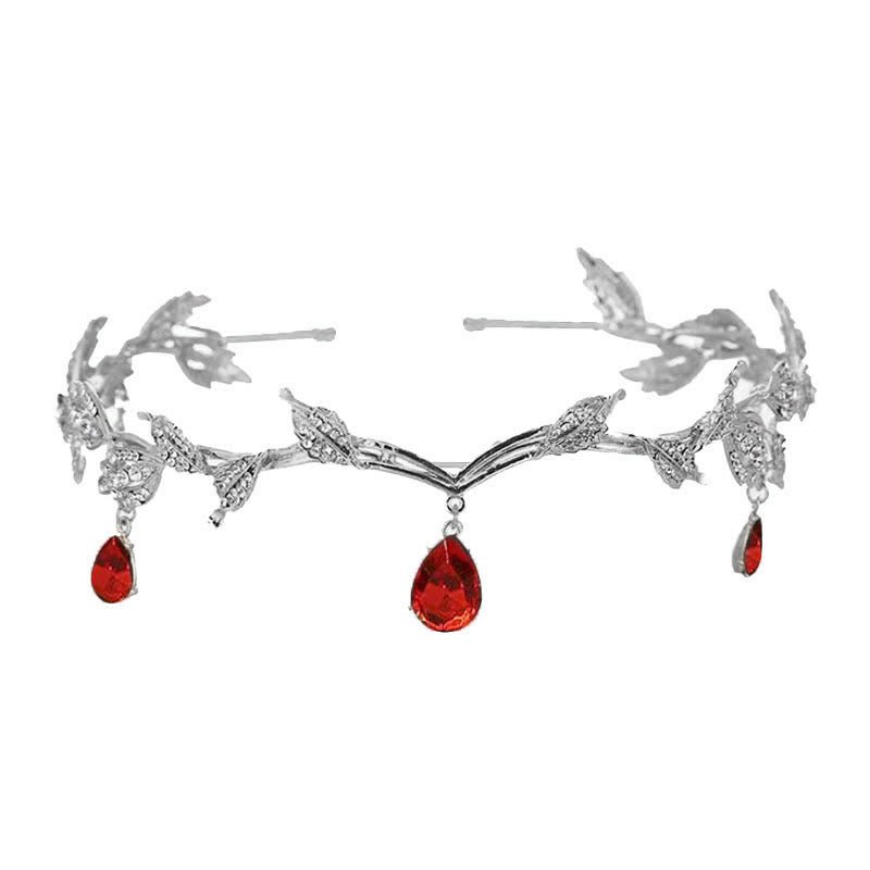 Barrette à cheveux ornée de strass avec pendentif pour le front (MAC329)
