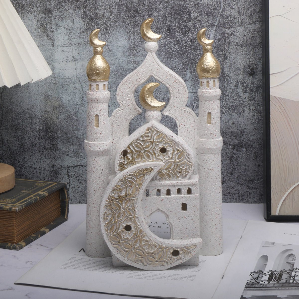 Ornement décoratif en résine Mosquée islamique (MAC396)