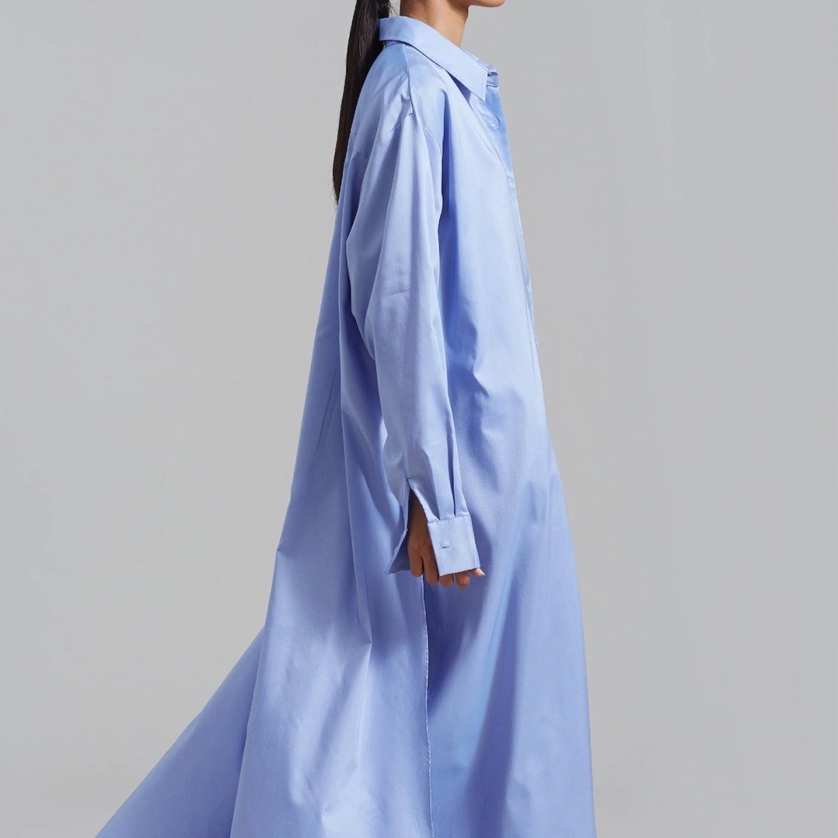 Robe-chemise oversize avec fentes latérales (MS332)