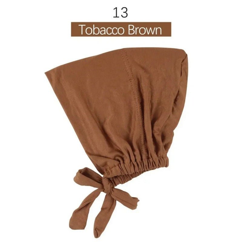 Sous-bonnet ajustable en coton stretch à nouer | Bonnet hijab (MH200)