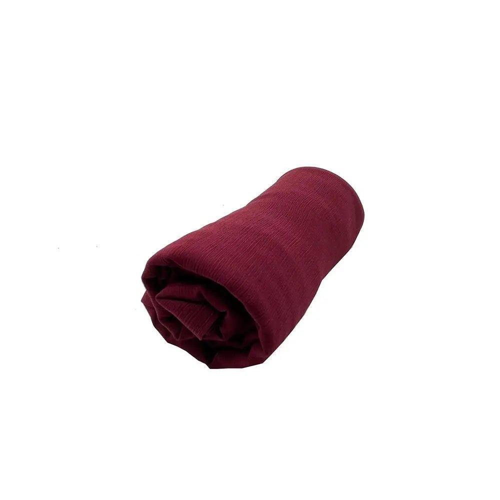 Écharpe Crêpe Hijab Chiffon Froissé pour Femme, Châle à Plis Ondulés (MH003)
