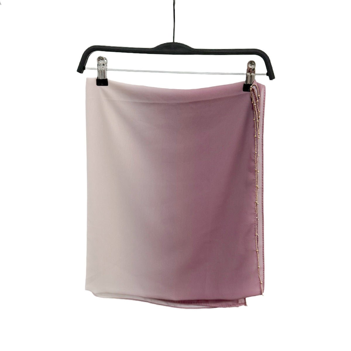 Hijab en Mousseline Perlée Chaîne Dégradé de Couleurs (MH137)