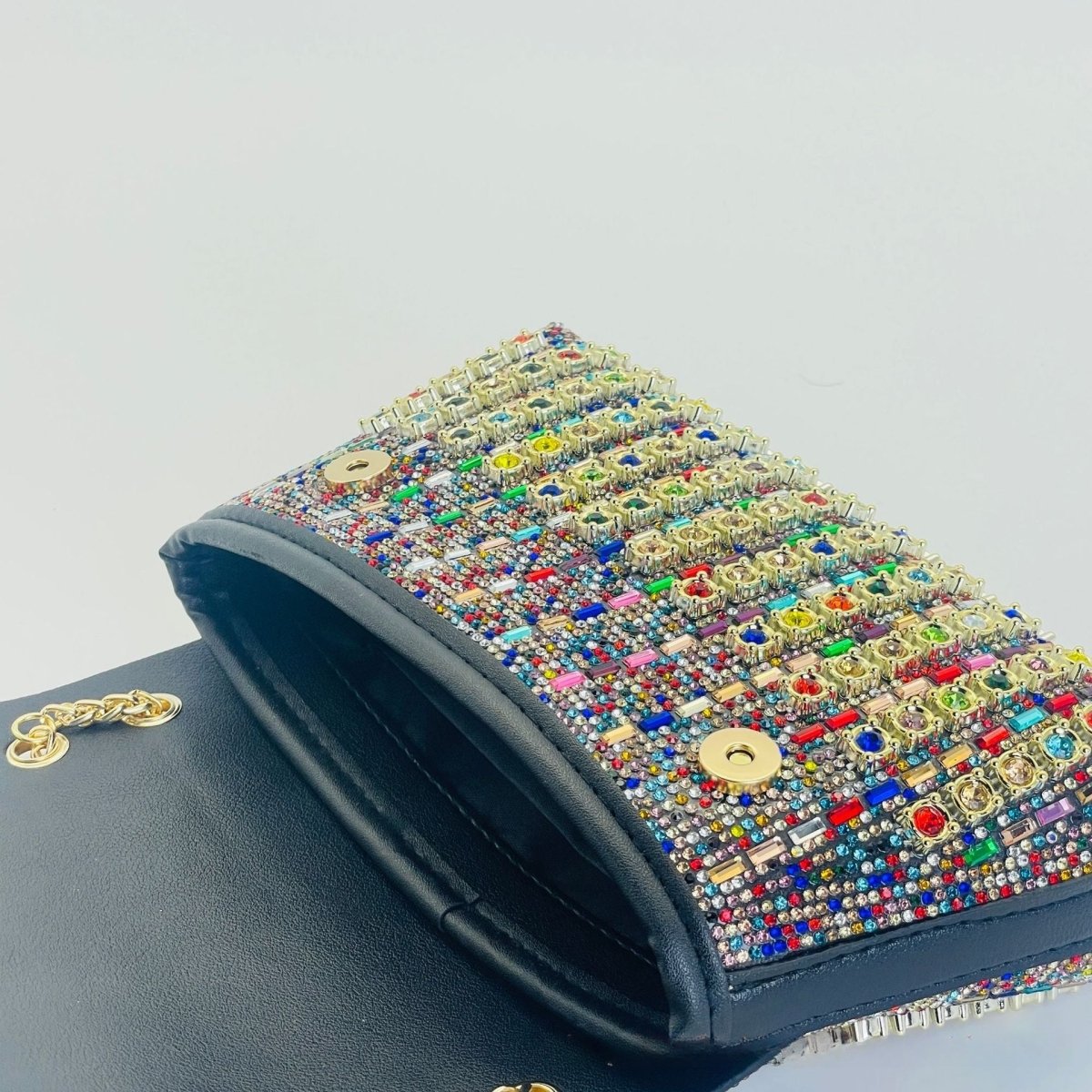 Sac pochette de soirée premium en strass cristal (MAC427)