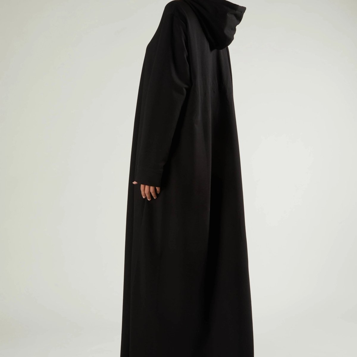Abaya sweat à capuche en French Terry avec poches (MA340)