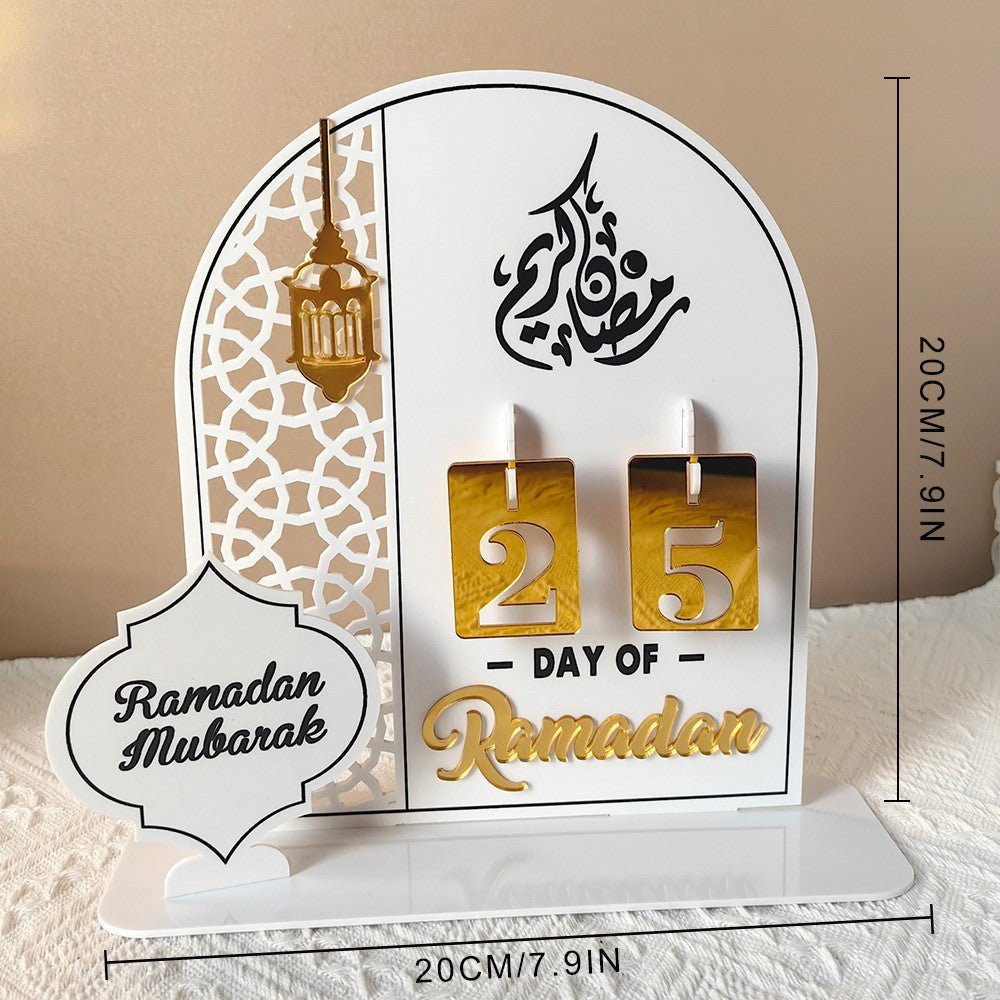 Ornement acrylique de compte à rebours créatif pour le Ramadan (MAC381)