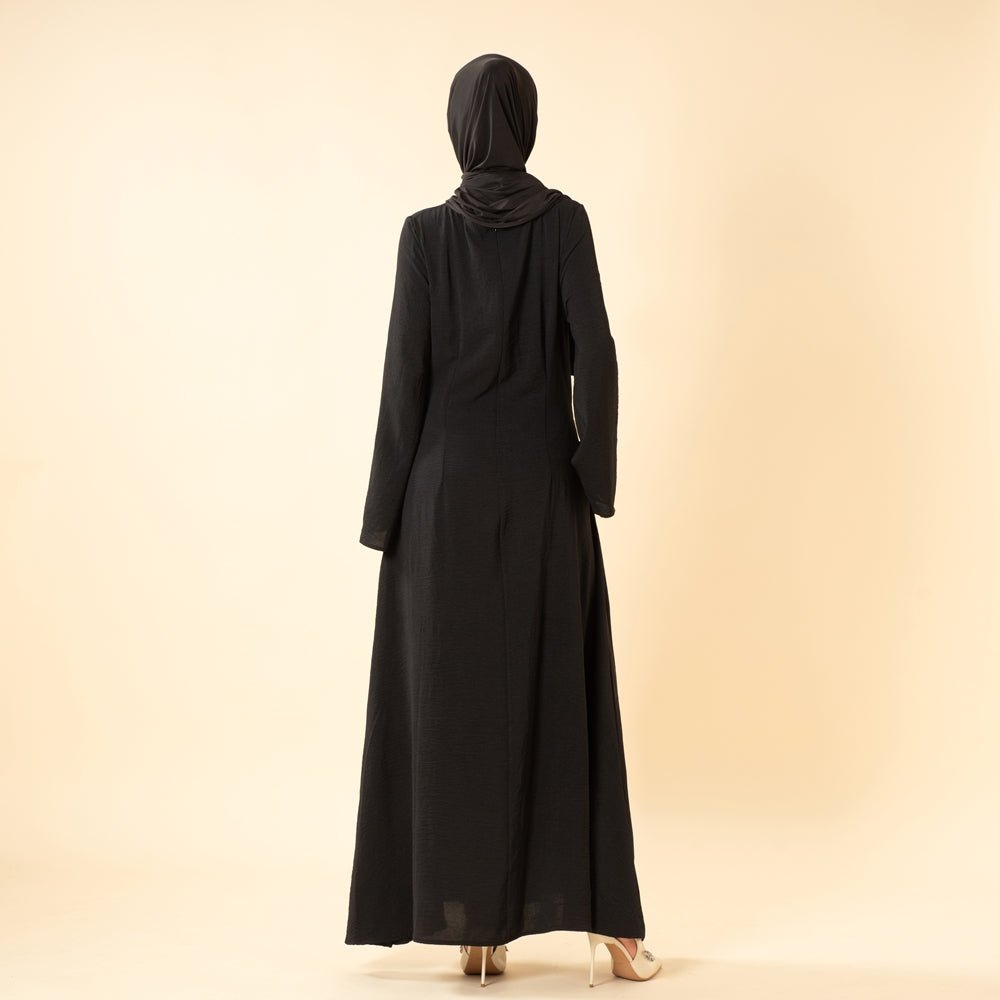 Robe Abaya Élégante en Crêpe avec Poche (MA432)