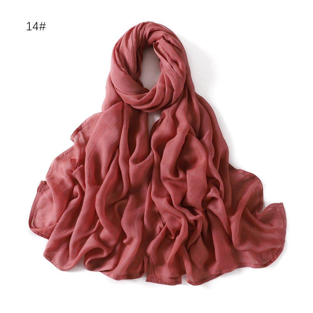 MH054 Hijab Rayon uni à large bord