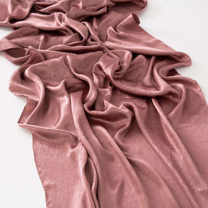 MH065 Satin Imitation Soie Froissé Brillant Écorce