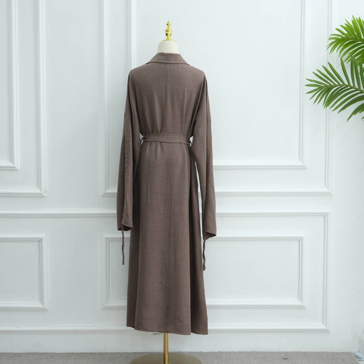 Blazer Cardigan ajusté à manches froncées | Veste ouverte en mélange de sergé (MOA246)