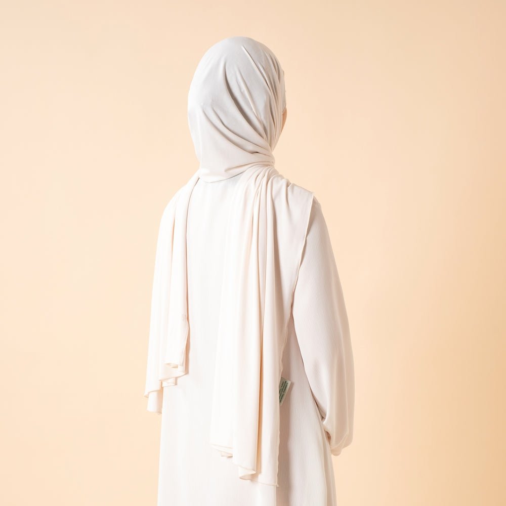 Hijab en Jersey de Bambou Premium | Hijab en Bambou Naturel (MH195)