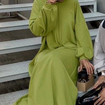Abaya Sweat à Capuche | Abaya Hoodie avec Poches (MA125)
