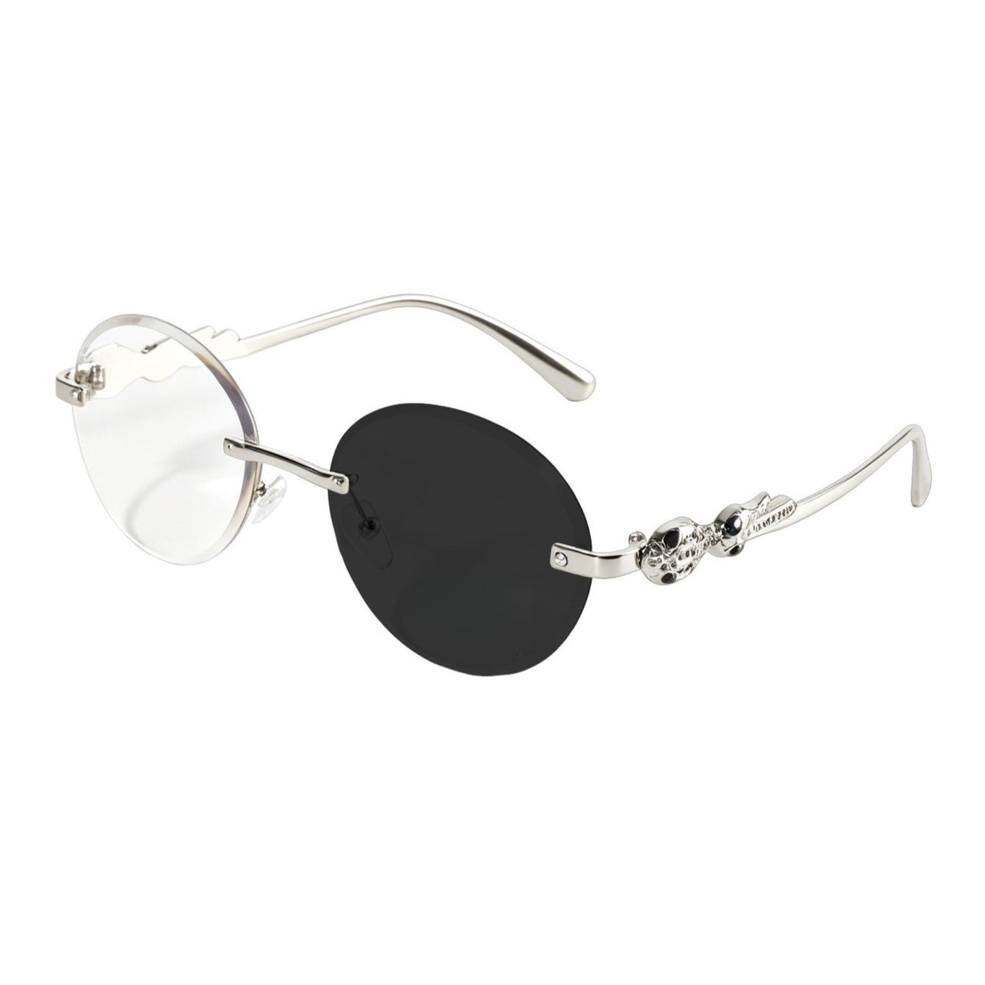 Lunettes de soleil ovales sans monture vintage (MAC446)