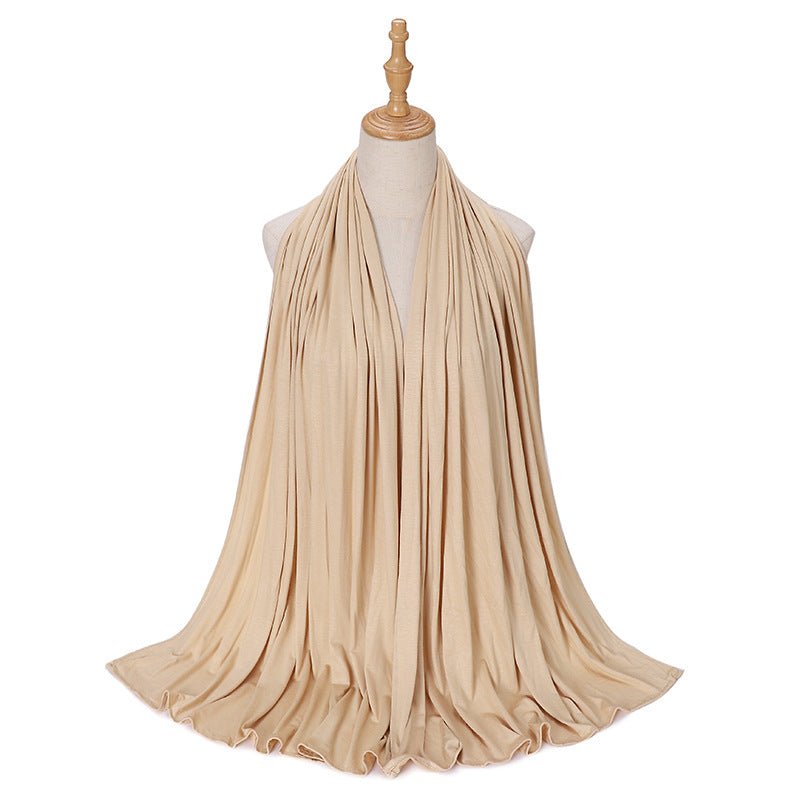 Hijab Premium Style Bohème en Coton Mercerisé Grand Format (MH114)