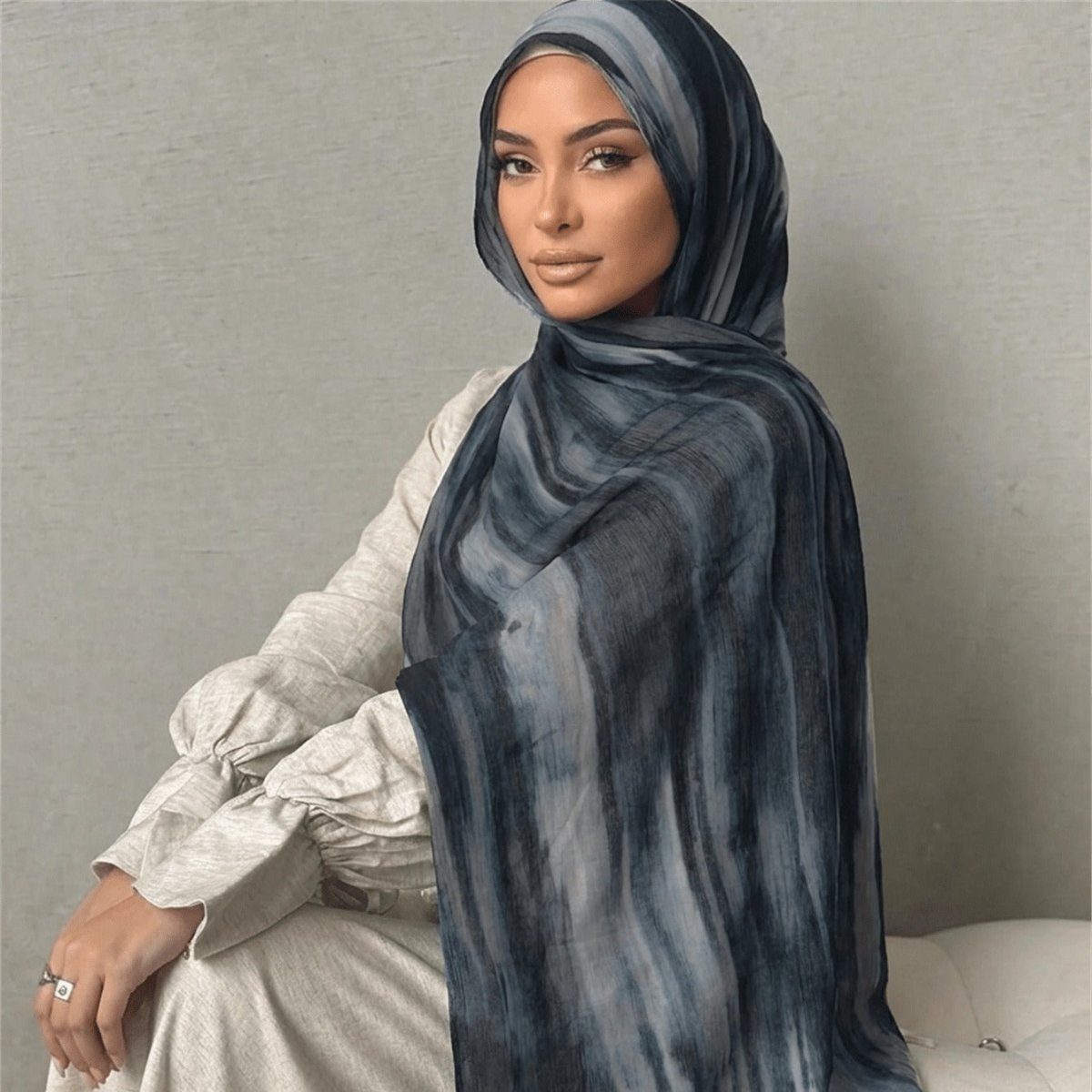 Écharpe Tie-Dye Dégradé en Rayonne | Hijab Dégradé en Rayonne (MH216)