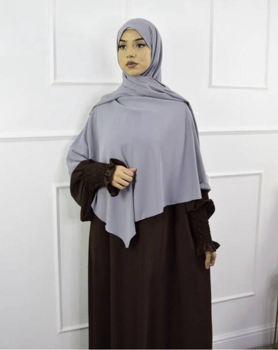 Hijab Châle Fashion à Simple Épaisseur avec Écharpe (MH082)