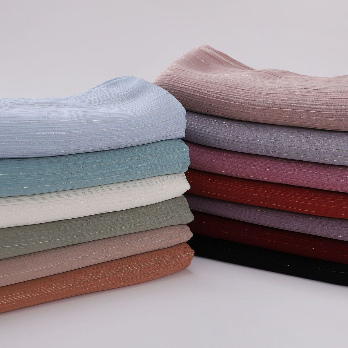 Foulard Effortless Grace Voile Chiffon Froissé Argenté (MH153)