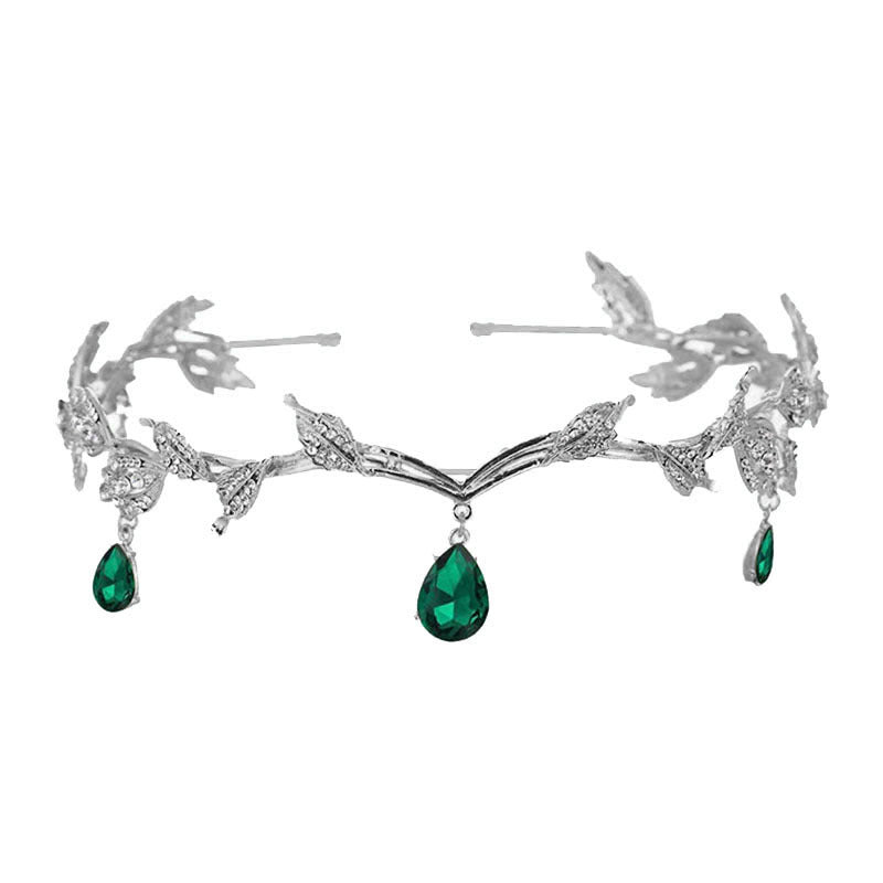 Barrette à cheveux ornée de strass avec pendentif pour le front (MAC329)