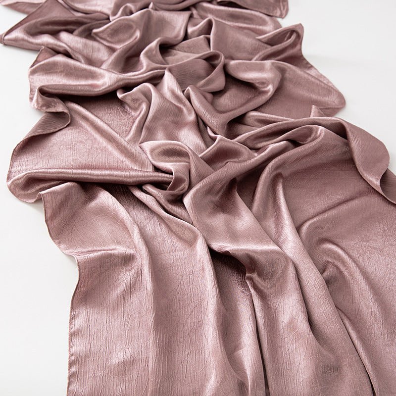 MH065 Satin Imitation Soie Froissé Brillant Écorce