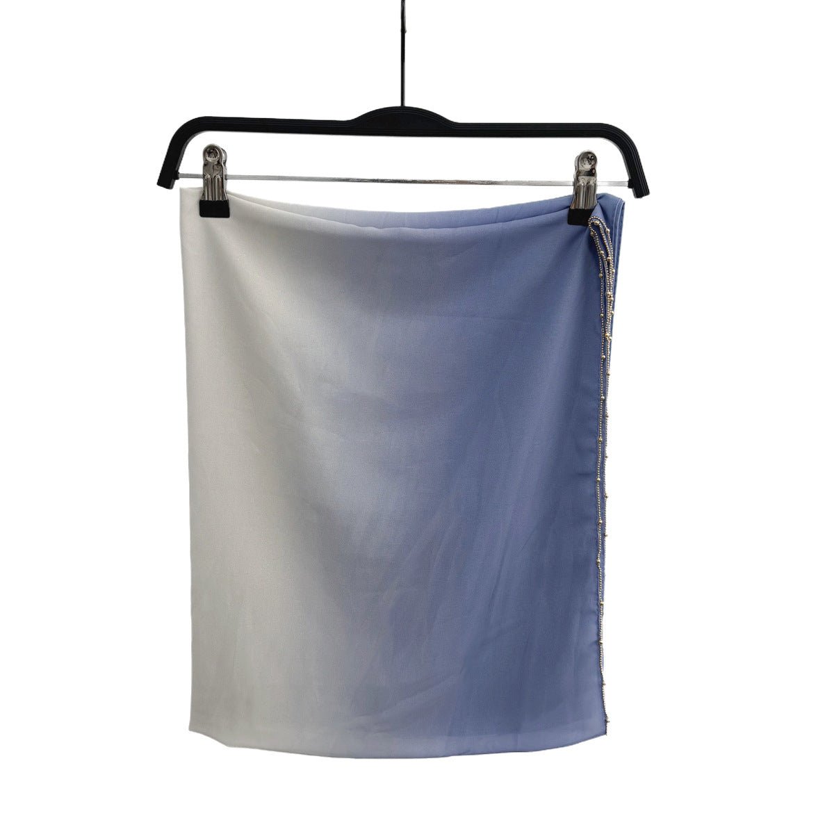 Hijab en Mousseline Perlée Chaîne Dégradé de Couleurs (MH137)