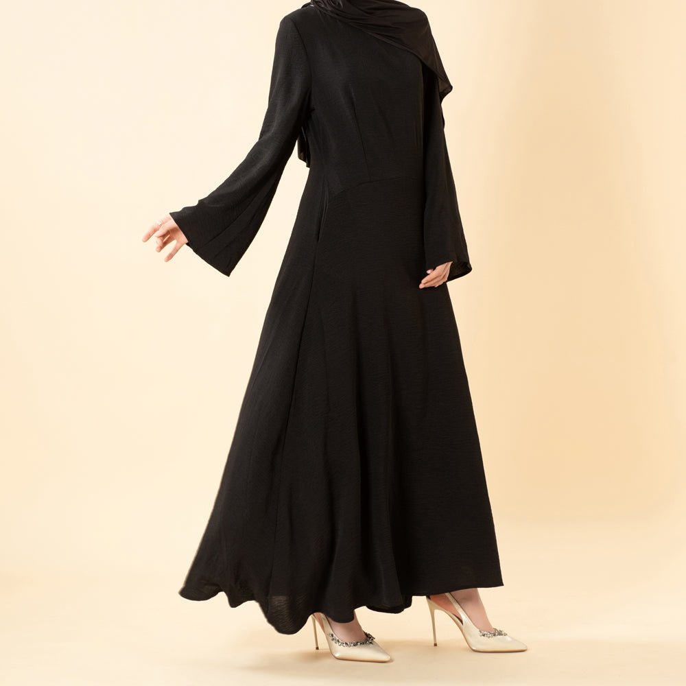 Robe Abaya Élégante en Crêpe avec Poche (MA432)