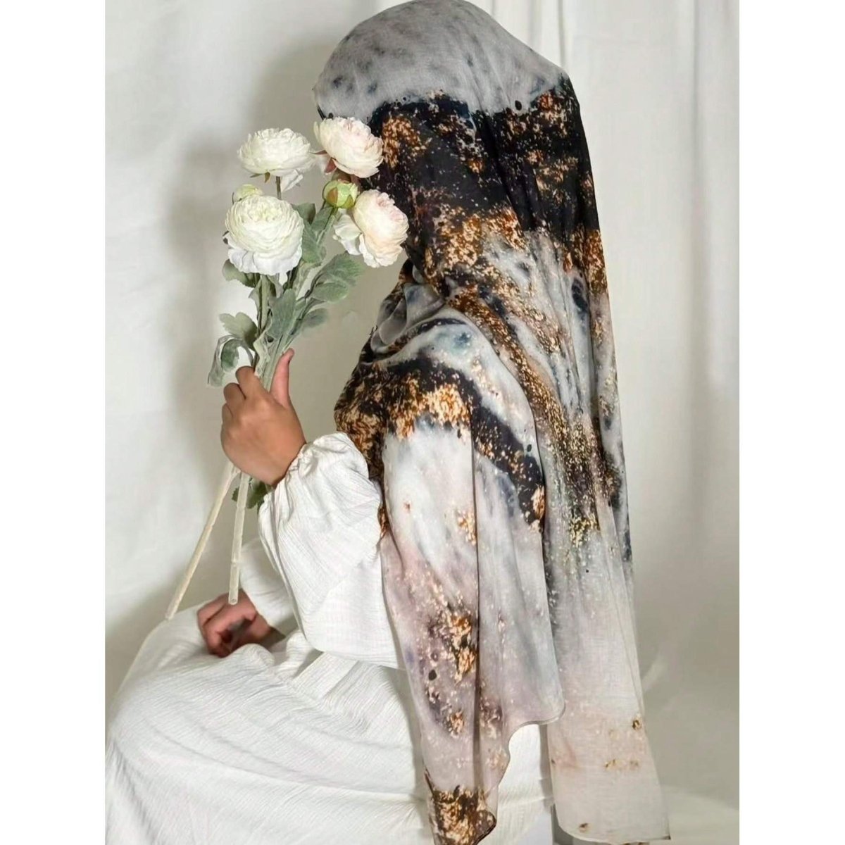Hijab Marbré Aquarelle Bohémien (MH124)
