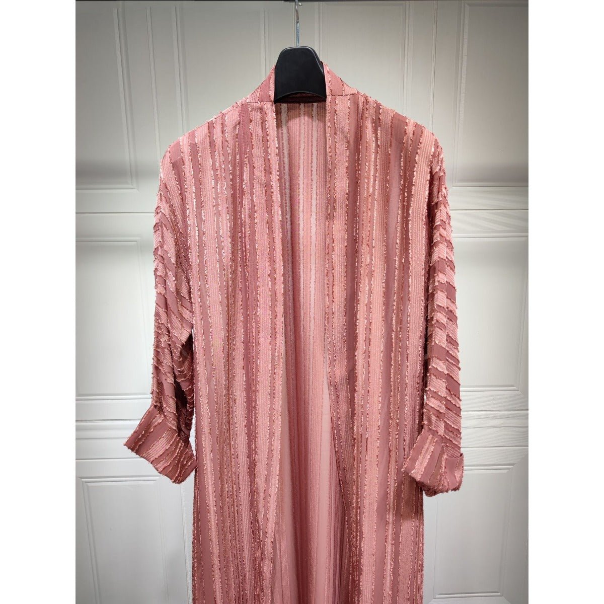 Cardigan Abaya Tricoté Vintage | Veste Longue Ouverte Modeste pour Femme (MOA217)