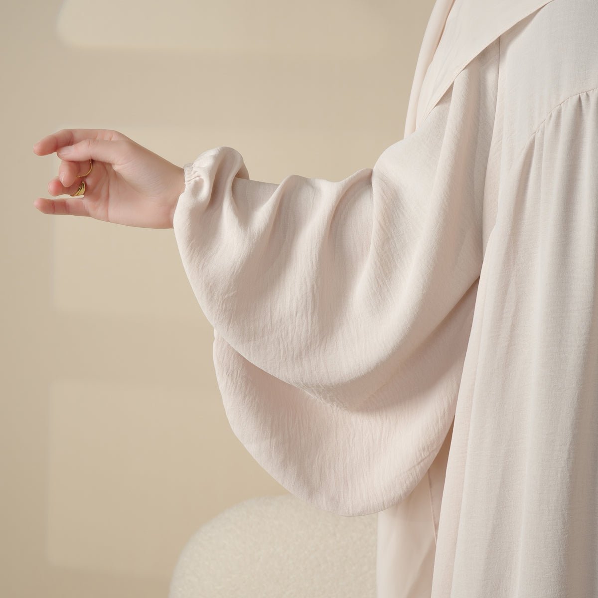 Abaya Réversible en Tissu Crêpe (MA035)