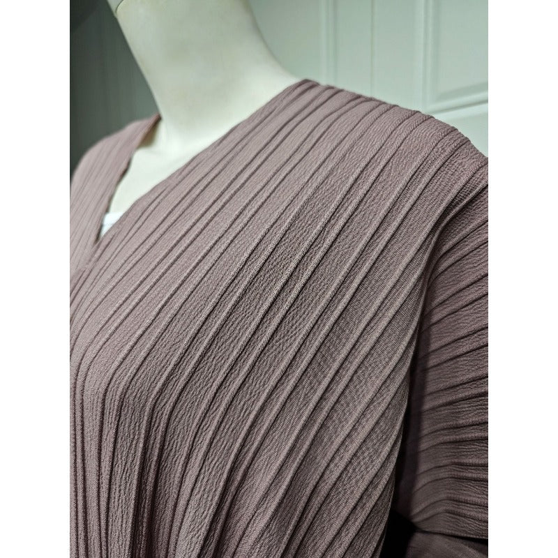 Cardigan Abaya Col en V | Kimono à Manches Chauve-Souris avec Boutons Perlés (MOA226)